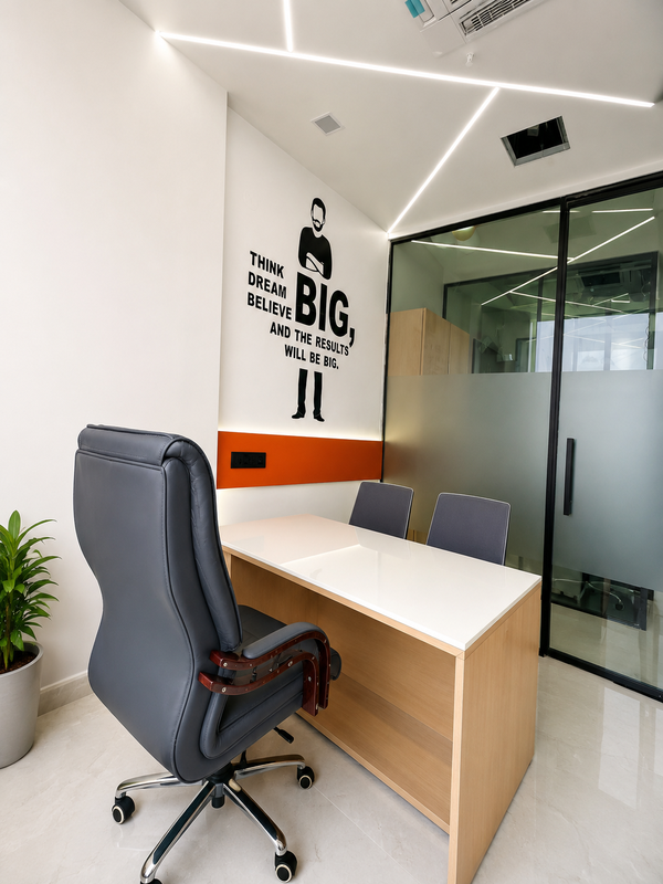 Premium boss cabin for rent at DeskSpot coworking Agra
